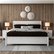 Standard Baja Solid Wood Bed - King Size - Shabby White Finish