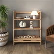 Camaflexi Mid Century Open Shelving Unit Light Oak Finish