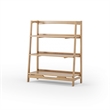 Camaflexi Mid Century Open Shelving Unit Light Oak Finish