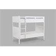 Camaflexi Twin over Twin Bunk Bed - Panel Headboard - White Finish