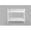 Camaflexi Twin over Twin Bunk Bed - Panel Headboard - White Finish