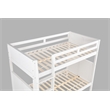 Camaflexi Twin over Twin Bunk Bed - Panel Headboard - White Finish