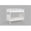 Camaflexi Twin over Twin Bunk Bed - Panel Headboard - White Finish