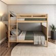 Camaflexi Full over Full Bunk Bed - Panel Headboard - Light Oak Finish