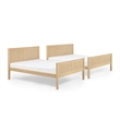 Camaflexi Full over Full Bunk Bed - Panel Headboard - Light Oak Finish