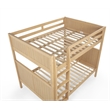 Camaflexi Full over Full Bunk Bed - Panel Headboard - Light Oak Finish