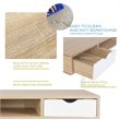 JJS Wood & Metal Home Office Writing/Computer Desk with Drawers in White/Oak