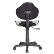 JJS Low Back Fabric Computer Executive Chair with Extra Large Base in Black/Red