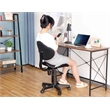 JJS Low Back Fabric Computer Executive Chair with Extra Large Base in Black/Red