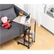 JJS Modern Engineered Wood End C Table for Small Spaces in Smoky Gray