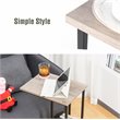JJS Modern Engineered Wood End C Table for Small Spaces in Smoky Gray