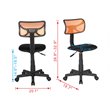 JJS Low-Back Mesh & Plastic Upholstered Teens Rolling Desk Chair in Orange