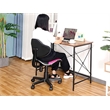 JJS Low Back Metal Computer Executive Chair w/ Large Base and Pads in Pink/Black