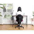 JJS Low Back Metal Computer Executive Chair w/ Large Base and Pads in Pink/Black