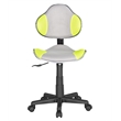 JJS Low Back Metal Computer Executive Chair w/ Large Base and Pads in Green/Gray