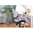 JJS Low Back Metal Computer Executive Chair w/ Large Base and Pads in Pink/Gray