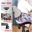 JJS Low Back Metal Computer Executive Chair w/ Large Base and Pads in Pink/Gray