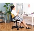 JJS Low Back Metal Computer Executive Chair with Large Base and Pads in Yellow