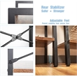 JJS 4-Tier Wood Display Bookcase with Storage Rack Shelf in Brown