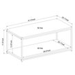 Caffoz Wood/Metal Center Coffee Table with Storage Shelf in Brown