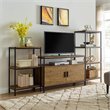 Caffoz 3-Tier Wood Bookshelf with Open Shelves in Mahogany Brown
