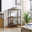 Caffoz 3-Tier Wood Bookshelf with Open Shelves in Mahogany Brown