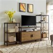 Caffoz 4-Tier Wood Bookshelf with Open Shelves in Mahogany Brown