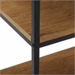 Caffoz 4-Tier Wood Bookshelf with Open Shelves in Mahogany Brown