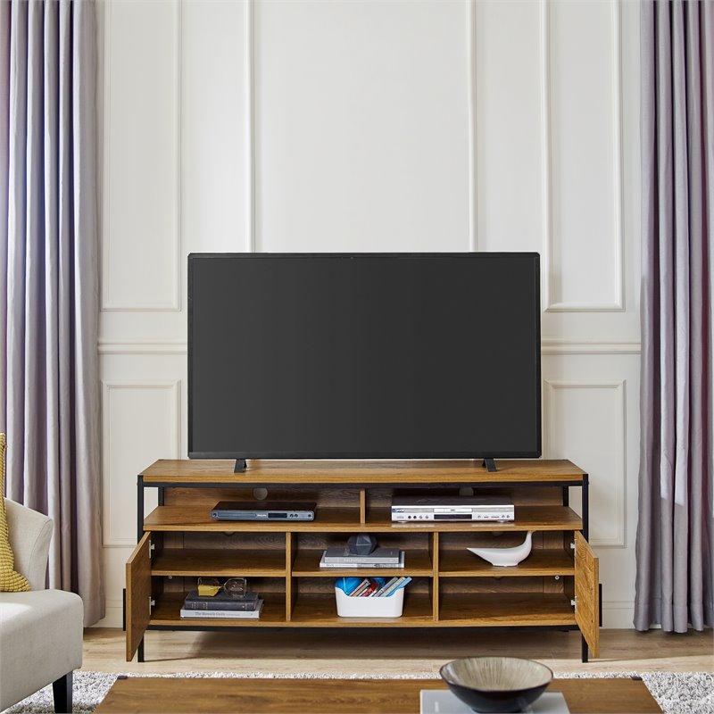 Caffoz Wood TV Media Stand for TVs up to 65