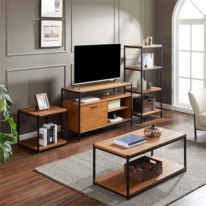 Caffoz Wood TV Media Stand for TVs up to 50