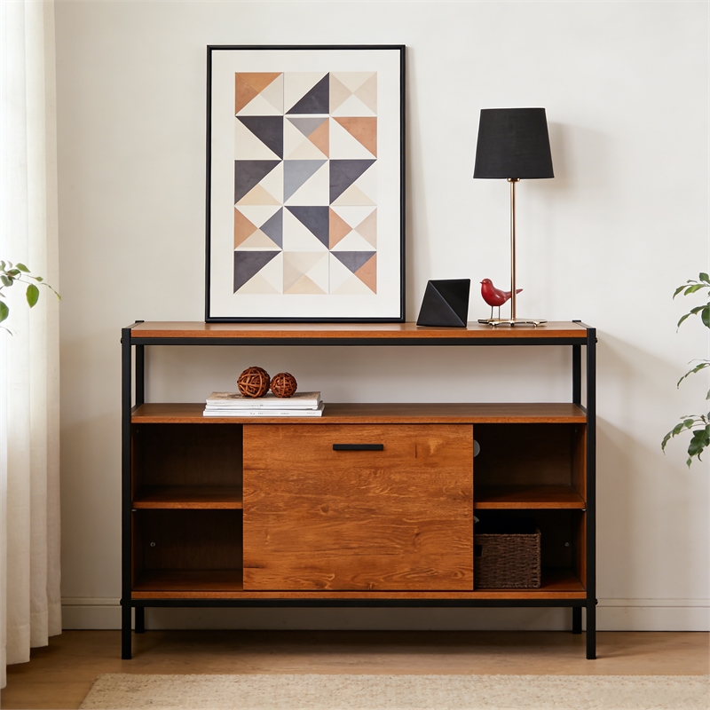 Caffoz Wood TV Media Stand for TVs up to 50