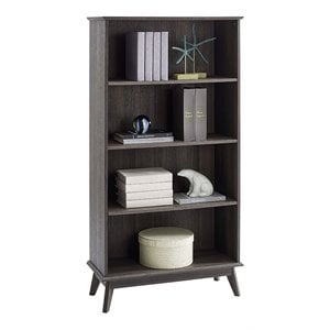 Caffoz Newport Series 5-Tier Engineered Wood Bookcase in Smoke Oak