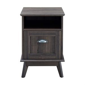 Caffoz Newport Series Wood Home Office File Cabinet with Drawer in Smoke Oak