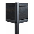 Caffoz 2-Drawer Wood/Metal Writing Desk with Shelve in Dark Brown