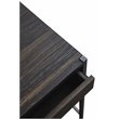 Caffoz 2-Drawer Wood/Metal Writing Desk with Shelve in Dark Brown