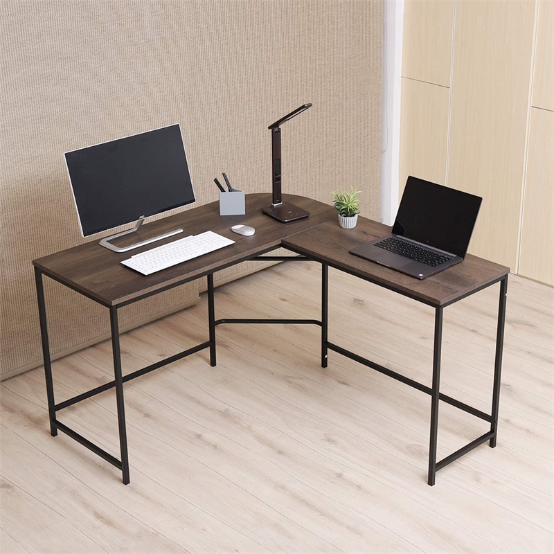 Caffoz Smith Wood Home Office Computer Desk with 2 Storage Drawers in Oak