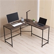 Caffoz Smith Wood Home Office Computer Desk with 2 Storage Drawers in Oak