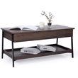 Caffoz Smith 2-Tier Wood Accent Cocktail Table with Hidden Storage in Oak