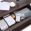 Caffoz Smith 2-Tier Wood Accent Cocktail Table with Hidden Storage in Oak