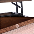 Caffoz Smith 2-Tier Wood Accent Cocktail Table with Hidden Storage in Oak