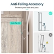 Narrow Farmhouse Cabinet Light Gray Corner Adjustable Shelves Door