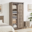 Farmhouse Bookcase 5 Adjustable Shelves Doors Living Room/Home Office