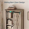 Farmhouse Bookcase 5 Adjustable Shelves Doors Living Room/Home Office