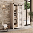 Farmhouse Bookcase 5 Adjustable Shelves Doors Living Room/Home Office