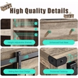 Farmhouse Coffee Table 47 Inch Sliding Barn Doors Adjustable Shelves Living Room