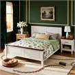 Rustic Full Bed Frame White Headboard Footboard No Box Spring