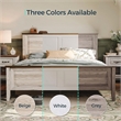 Rustic Queen Bed Frame White Headboard Footboard No Box Spring
