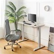Klair Living Florence Wood Ergonomic Adjustable Computer Desk in Light Gray