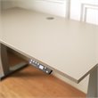 Klair Living Florence Wood Ergonomic Adjustable Computer Desk in Light Gray