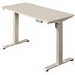 Klair Living Florence Wood Ergonomic Adjustable Computer Desk in Light Gray